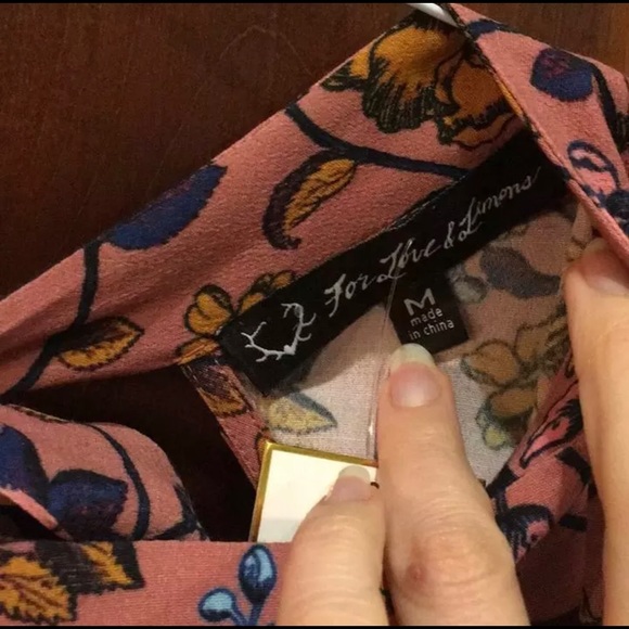 🌸 For Love & Lemons Mauve Floral Open Back Shift Dress – Size M – NWT Boho Chic - Picture 5 of 8